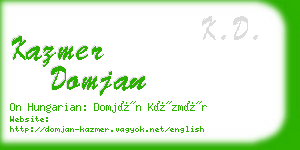 kazmer domjan business card